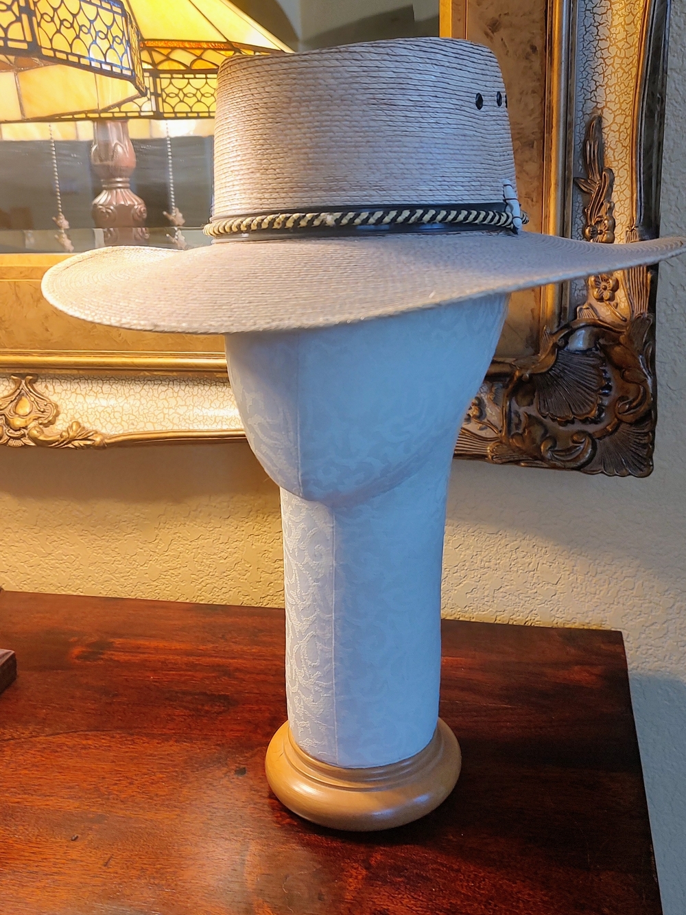 Vintage woven straw Sahuayo Wide-Brim Sun Hat – Natural Beige Made in Mexico